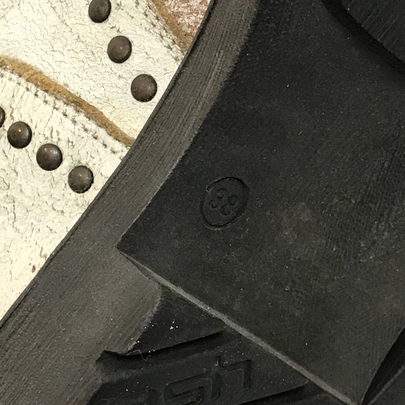 ASH Studded Boots Buckle Strap Distressed Engineer - Picture 10 of 15